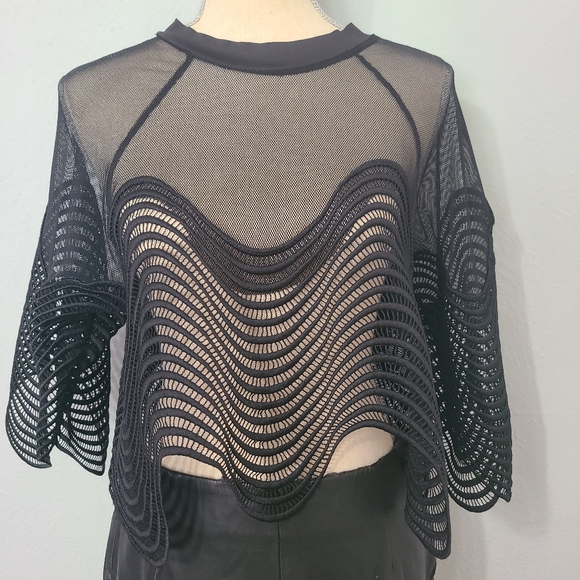 Timeless‎ Ride the Wave Mesh Blouse Size Large